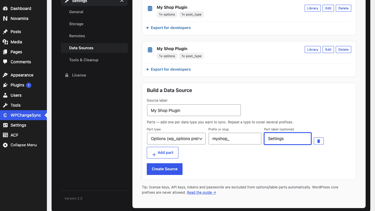 Part 1 — the plugin’s settings